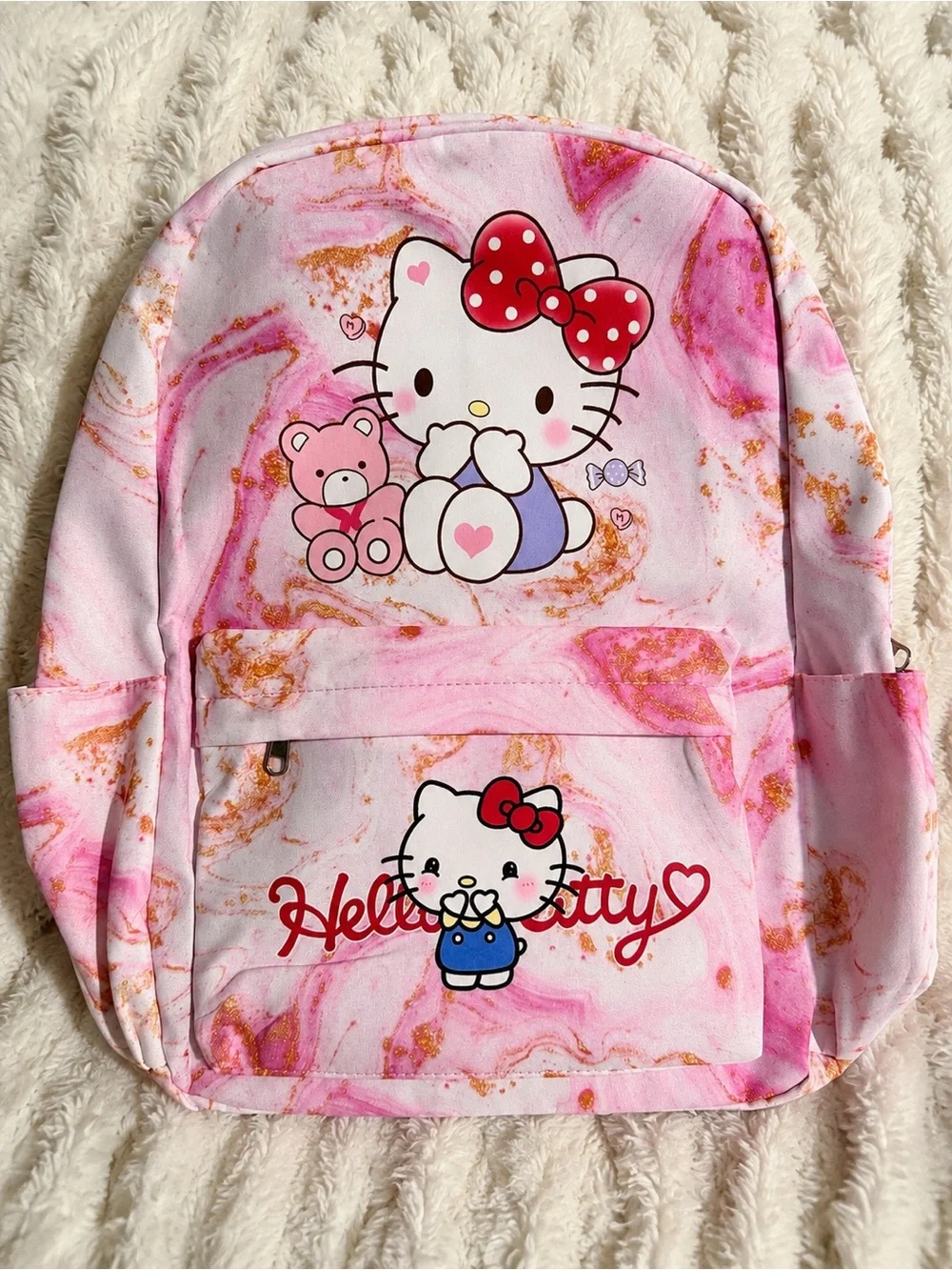 🎀 Hello Kitty 3-Piece School Set – Pink Marble | Brand New 🎀